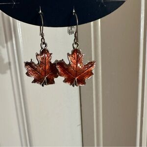 NWT Fall Leaf Earrings. Very Cute and Unique